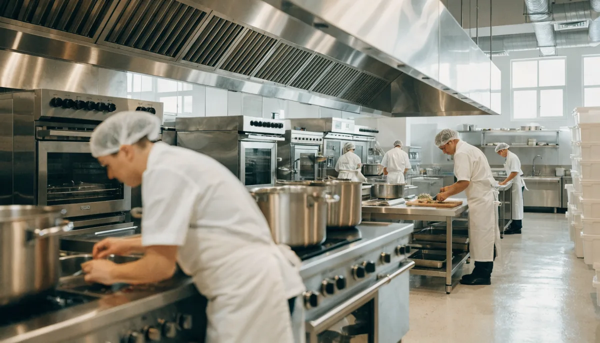 Central kitchen for institutional cafeteria and catering managed with Zeltask