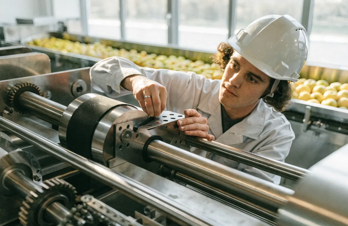 Preventive maintenance of fruit-packing lines and sizers