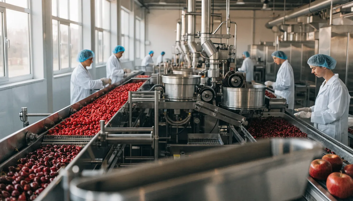 Fruit packing line in full season, managed with Zeltask