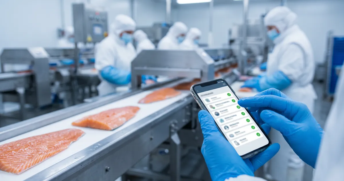 Food-safety inspection checklist digitized on the phone