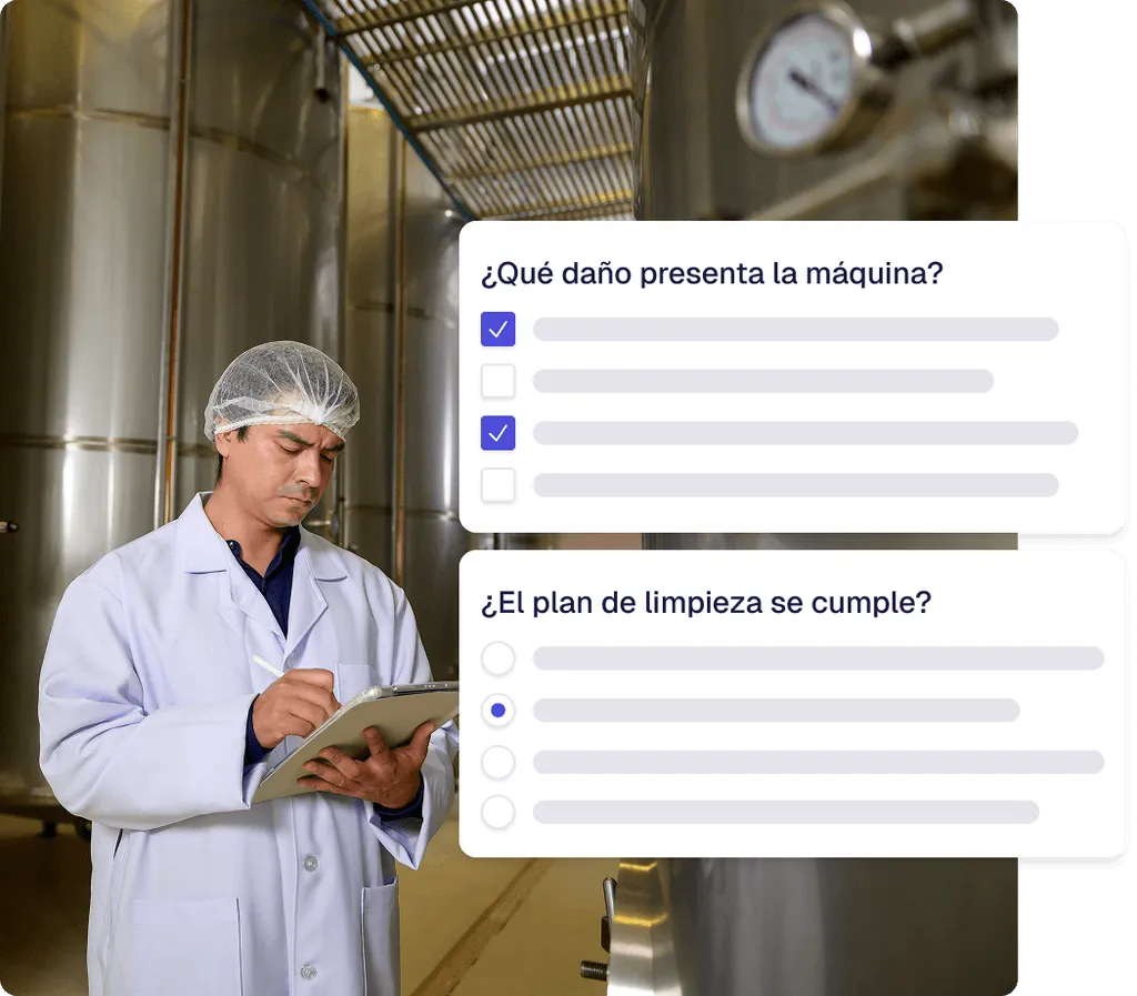 Operator performing inspection